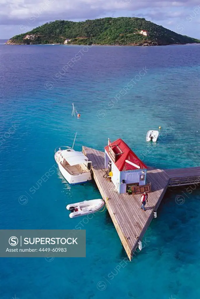 MarinaBoat house on jetty, Marina Cay near Tortola, British Virgin Islands, Caribbean
