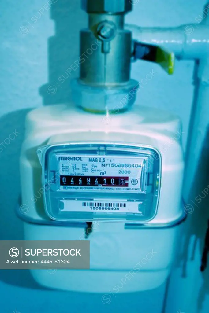 berlin gas meter, consumtion of gas