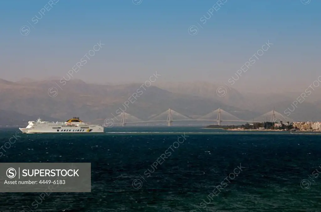 Ferryboat, Gulf of Patras, Peloponnese, Greece