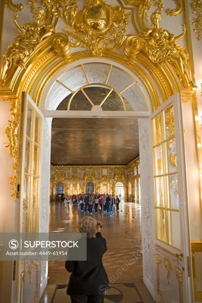 Inside Catherine Palace in Tsarskoye Selo, 25 km south-east of St. Petersburg, Russia