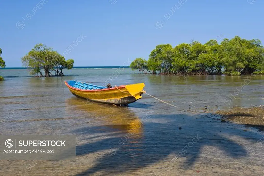 Fishingboat in mangroves, South Andaman, Andaman Isl., India
