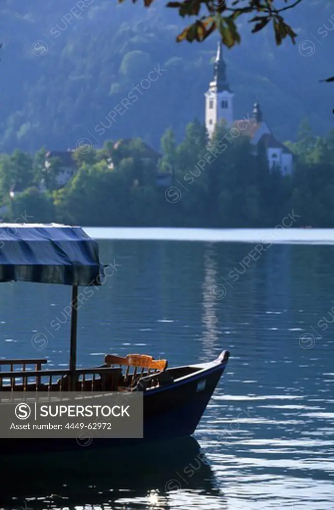 Lake Bled with Bled island and the Church of the Assumption, Slovenia