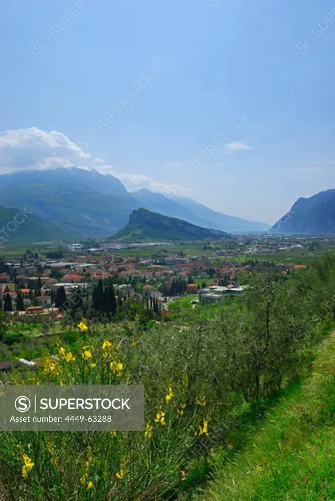 view over village of Riva to lake Gardasee (lago di Garda), Trentino, Italy