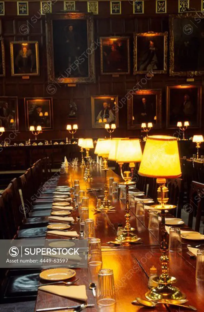 Europe, Great Britain, England, Oxfordshire, Oxford, Christ Church College, dining-hall