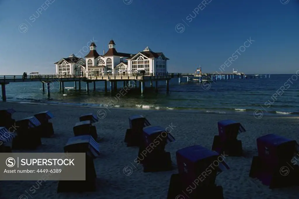 Balcan sea, Pier, Sellin, Ruegen Island, Mecklenburg-Vorpommern, Germany