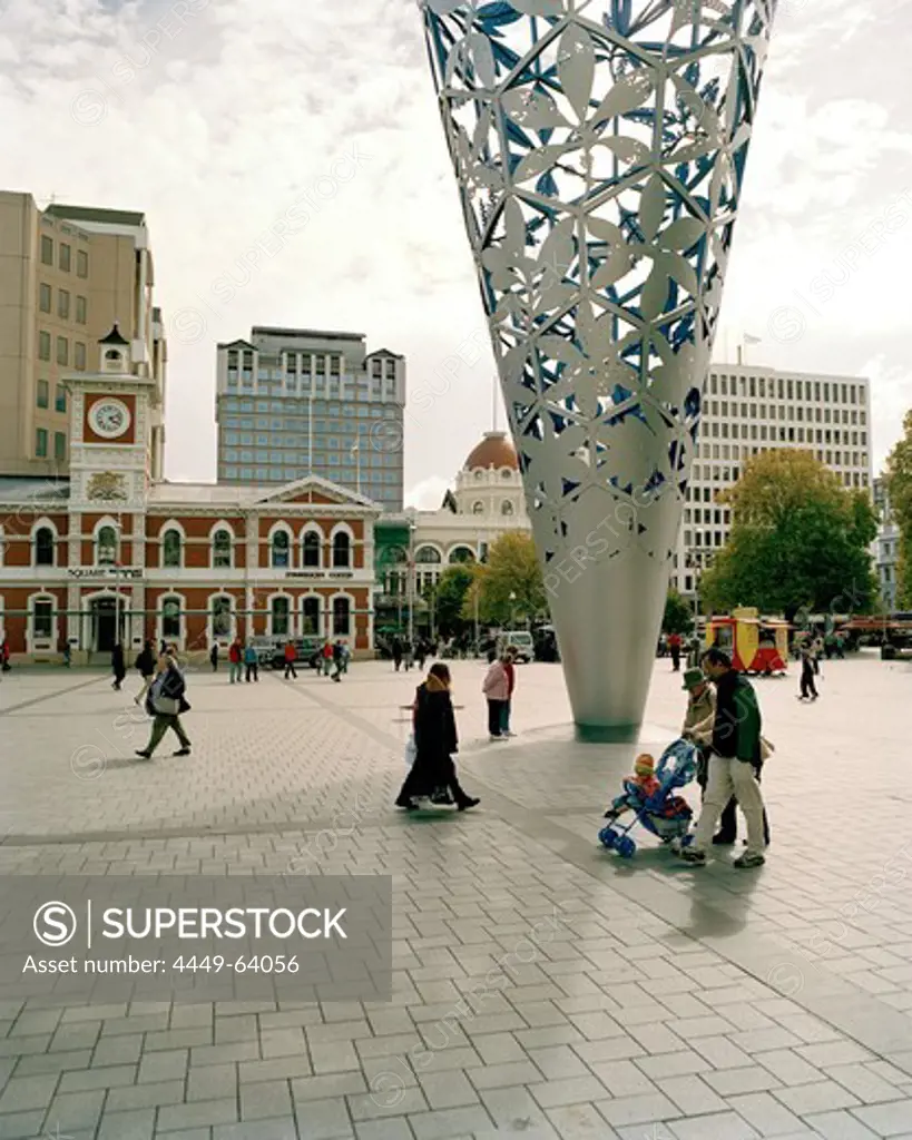 Cathedral Square, Art Museum at Arts Center Market, downtown Christchurch, South Island, New Zealand