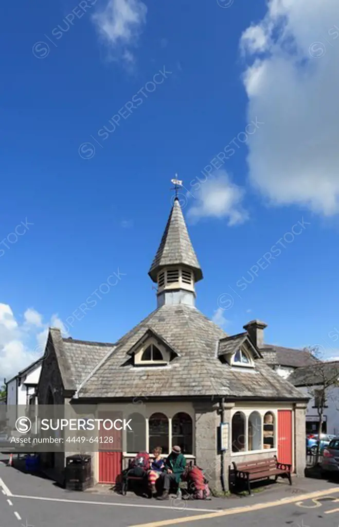 Building at corner, Chagford, Dartmoor, Devon, England, United Kingdom