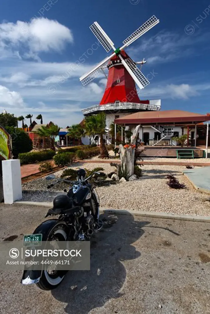 West Indies, Aruba, The Mill, dutch wind mill, De Olde Molen, Motocycle