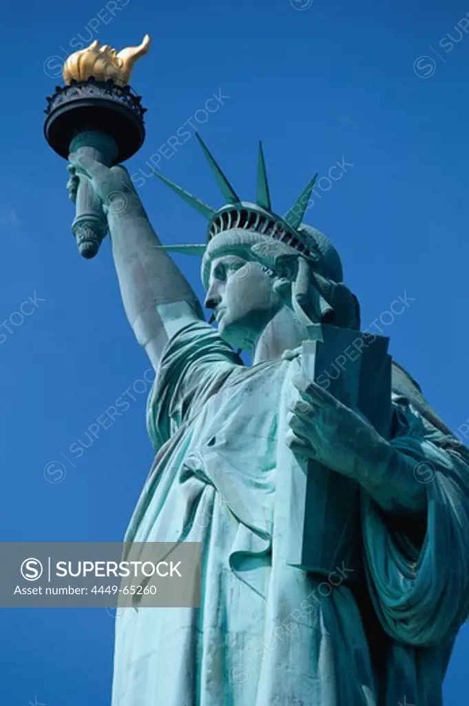 Statue of Liberty under blue sky, New York City, USA, America