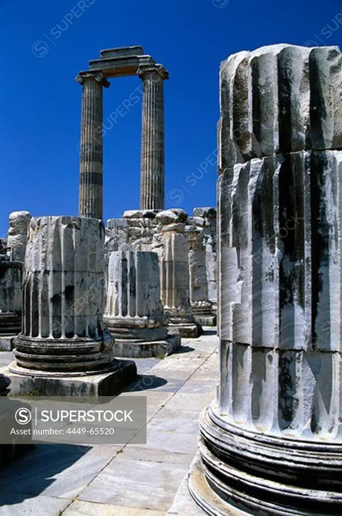 Temple of Apollo in the ancient city of Didyma, significant sanctuary and Oracle, Turkey