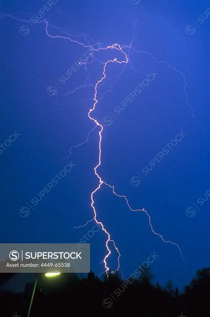 Lightning in the city, Germany