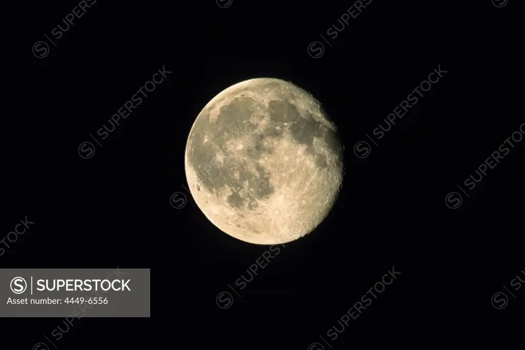 Almost Full Moon, Waning Moon, Night