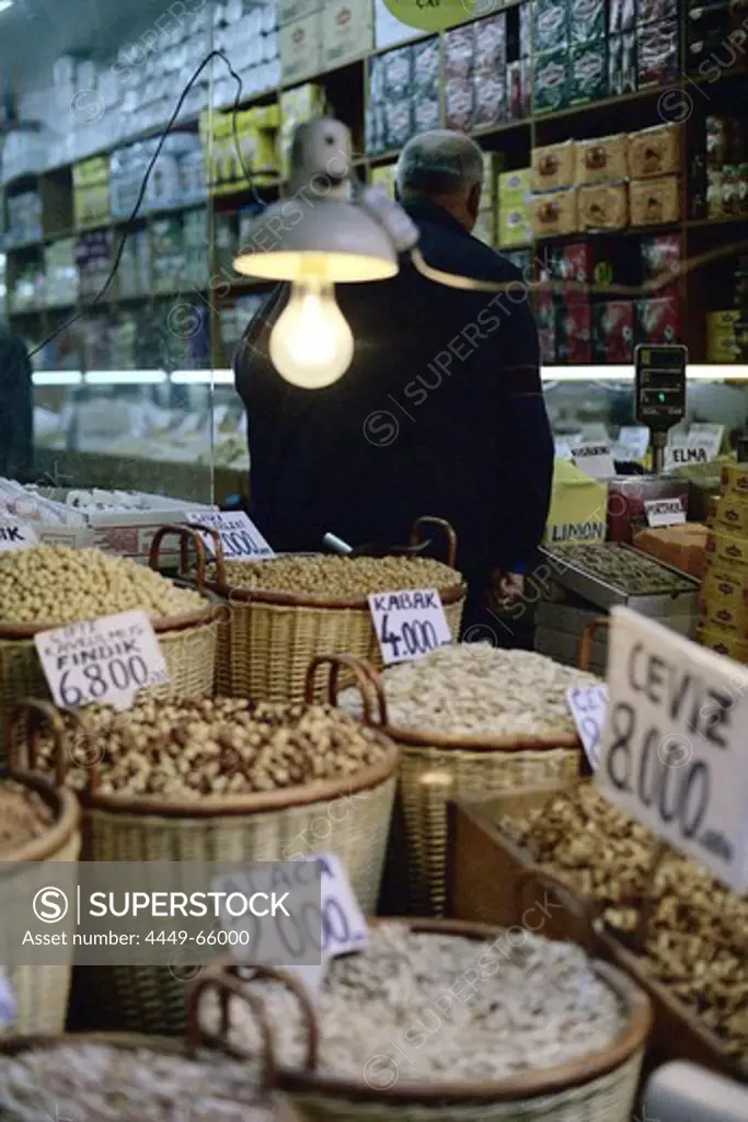 Grocery store, Egyptian Bazar, Istanbul, Turkey