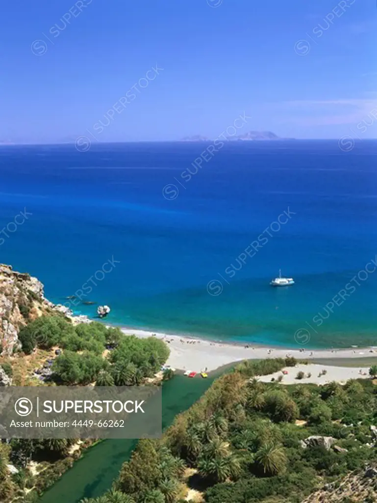 Mouth of Megalopotamos River, Preveli Beach, Crete, Greece