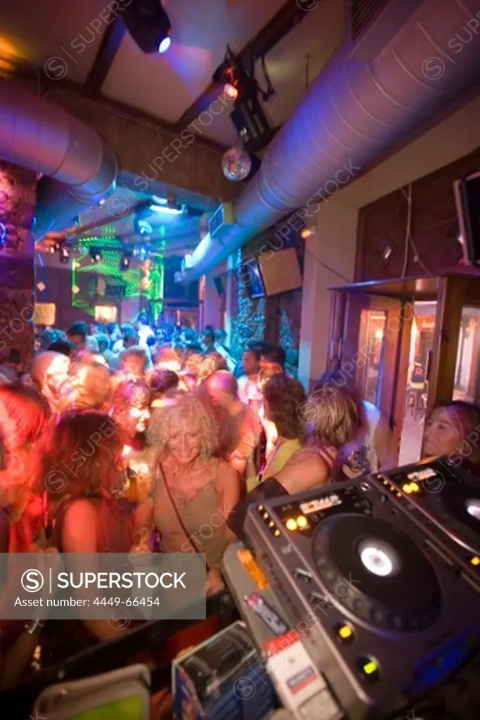 People dancing in a club, Kos-Town, Kos, Greece