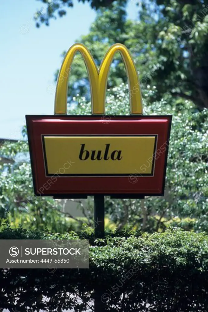 Fijian McDonald's Welcome Bula, Nadi, Viti Levu, Fiji
