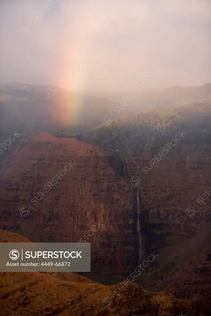 Rainbow at Waimea Canyon, Waimea Canyon State Park, Kauai, Hawaii, USA