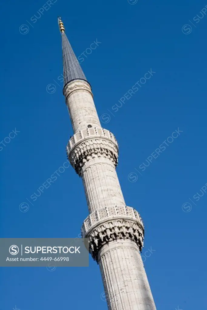 Sultan Ahmet Cami Blue Mosque Minaret, Istanbul, Turkey