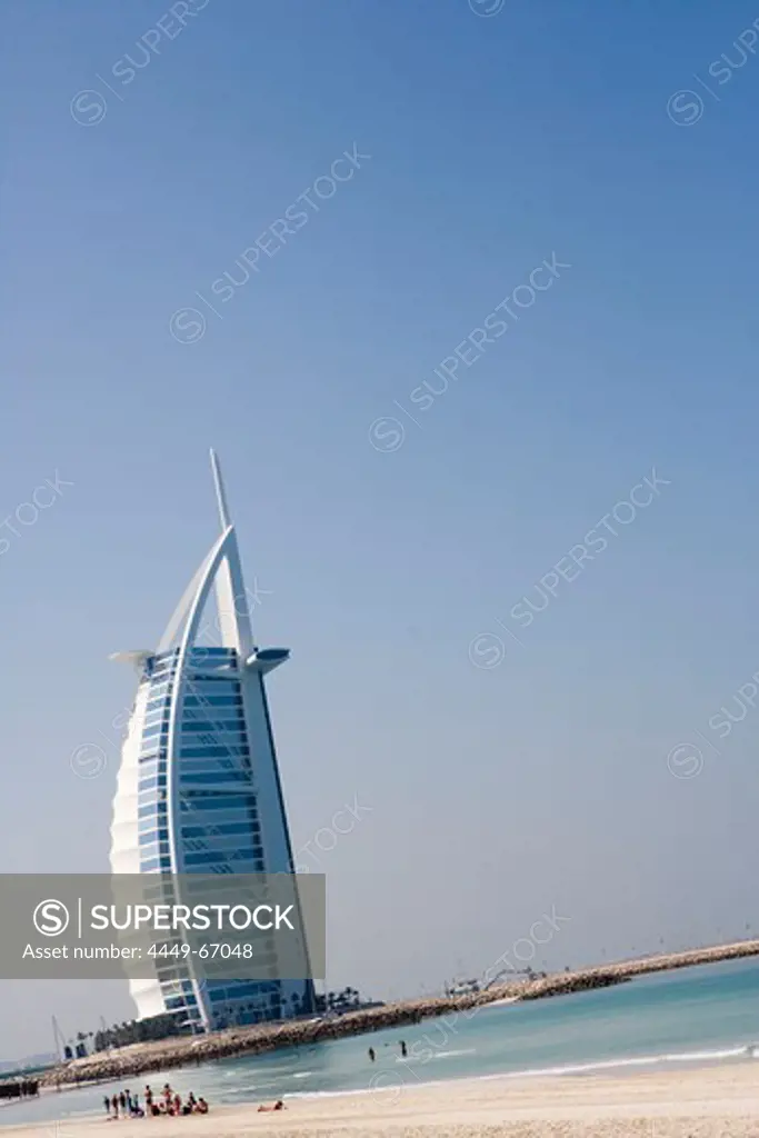 Jumeirah Beach & Burj Al Arab Hotel, Dubai, United Arab Emirates