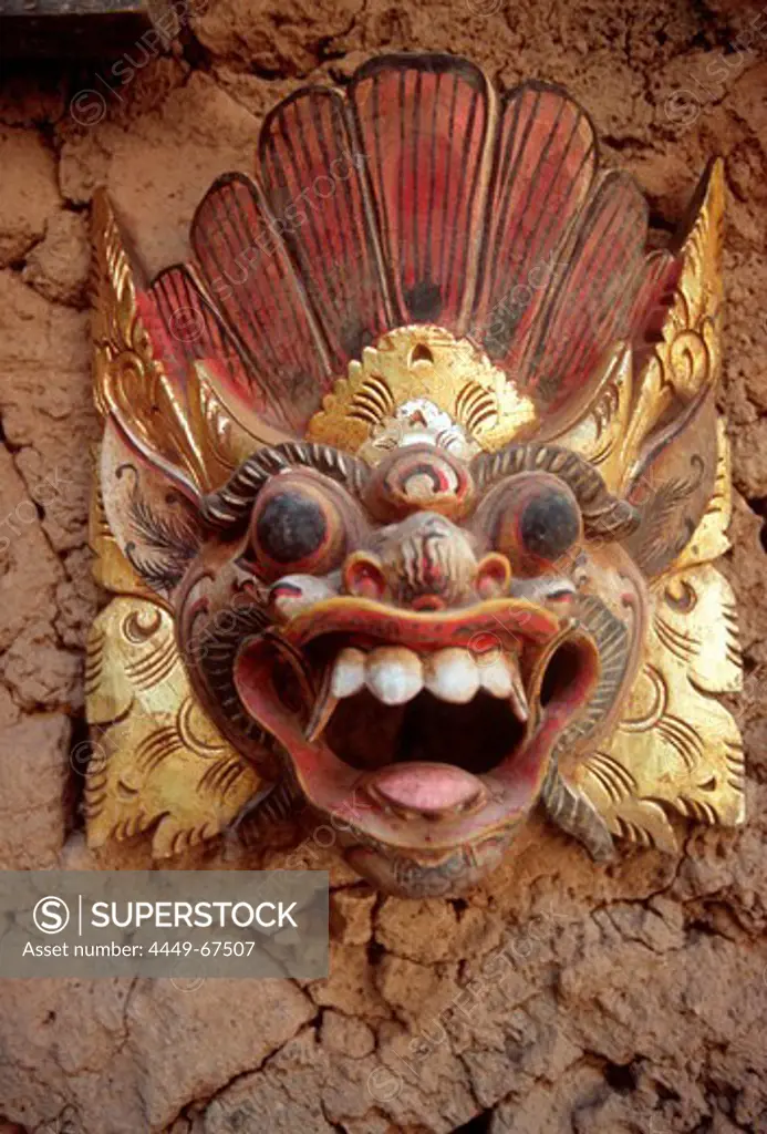 head of a dragon, mask, bali, indonesia