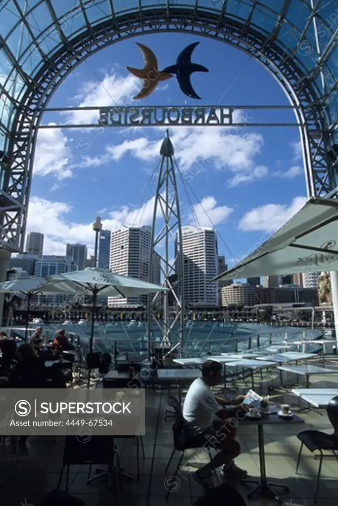 Cafe in Harbourside Shopping Complex, Darling Harbour, Sydney, New South Wales, Australia
