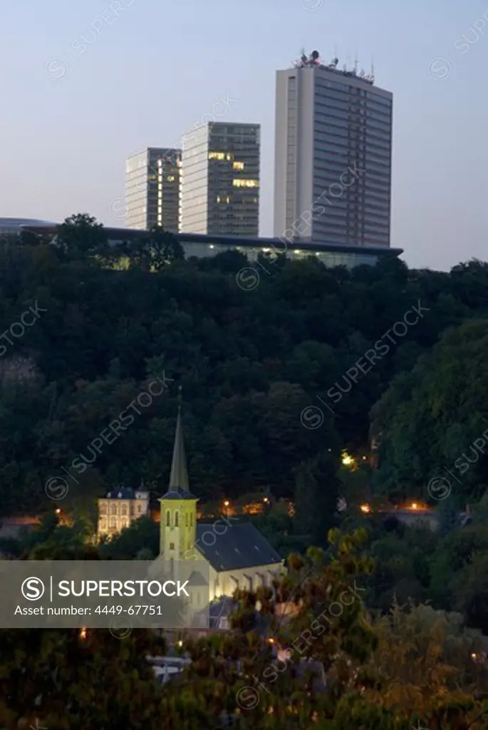 View at Kirchberg district, Luxembourg city, Luxembourg, Europe