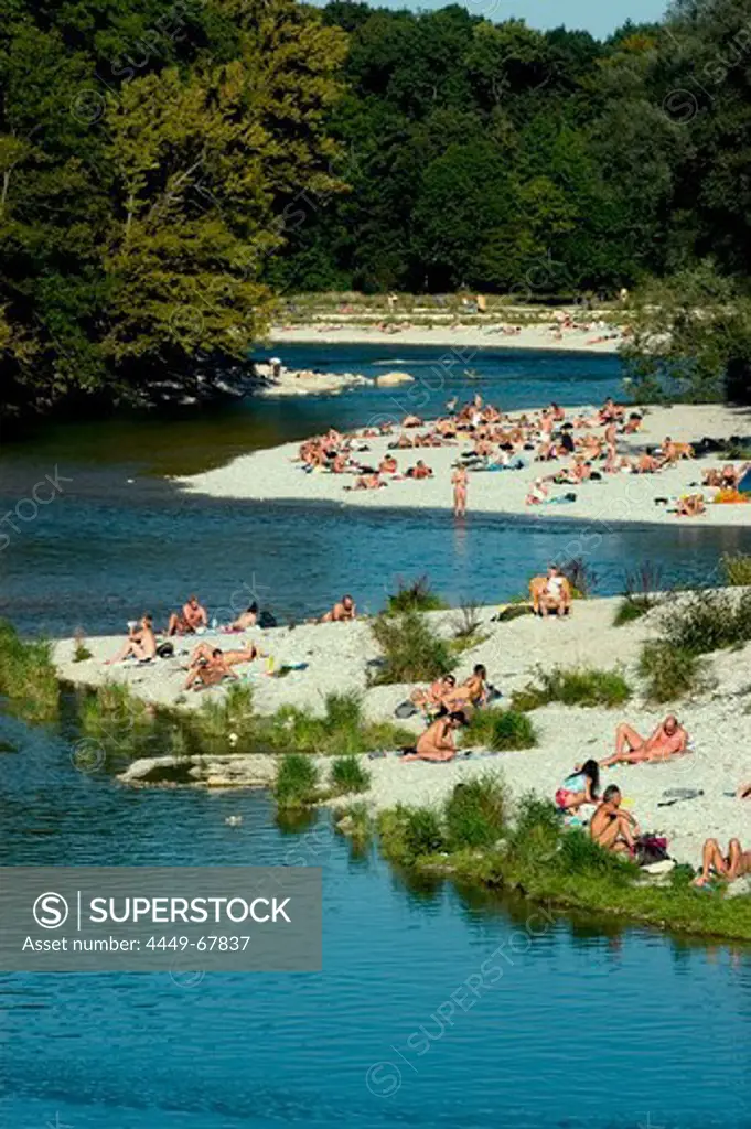 Nude Gay Beach Area at Flaucher at the River Isar,