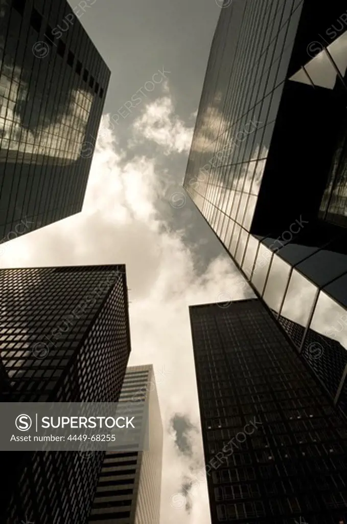 Highrise buildings in Wall Street, Downtown, New York