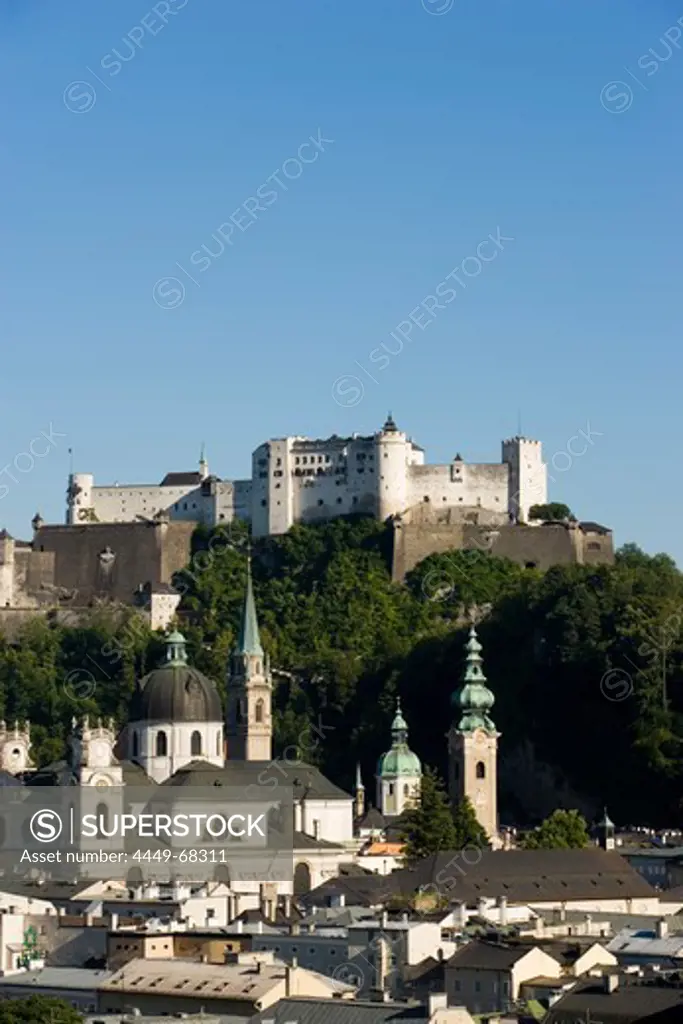 Hohensalzburg Fortress, largest, fully-preserved fortress in central Europe, Salzburg, Salzburg, Austria, Since 1996 historic centre of the city part of the UNESCO World Heritage Site