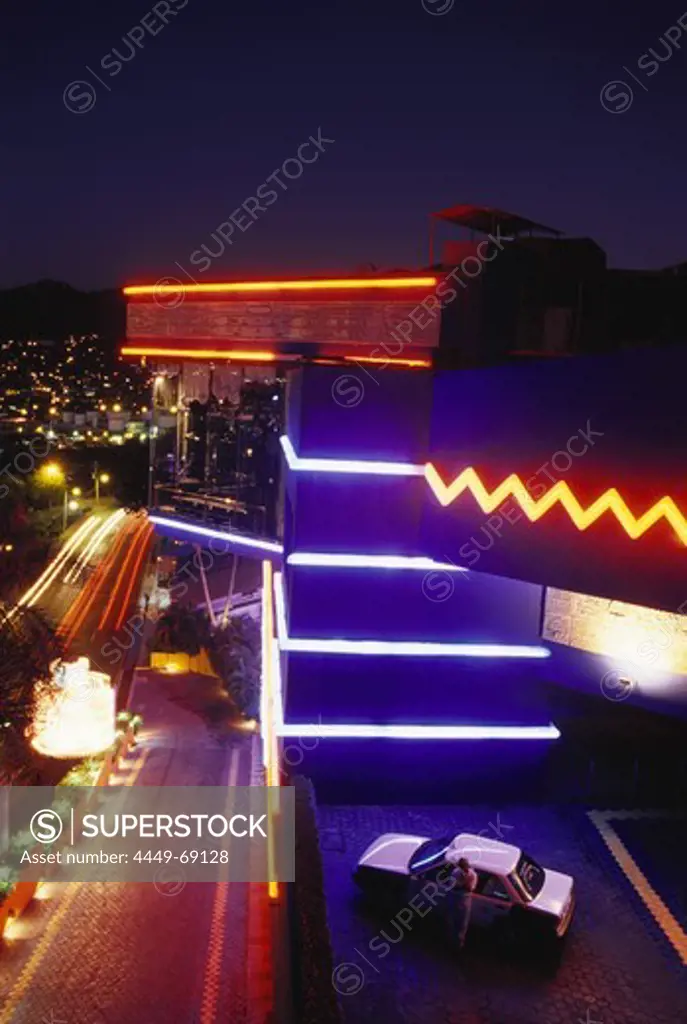 Discotheque Palladium at night, Acapulco, Mexico, America