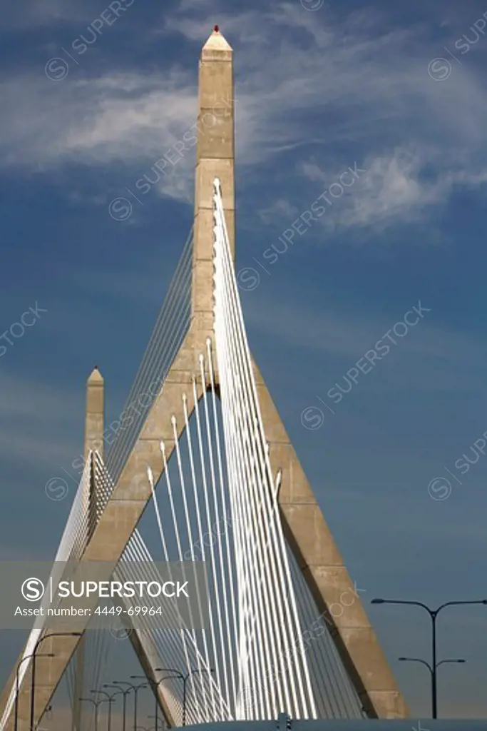 View of Zakim Bridge, Boston, Massachusetts, USA