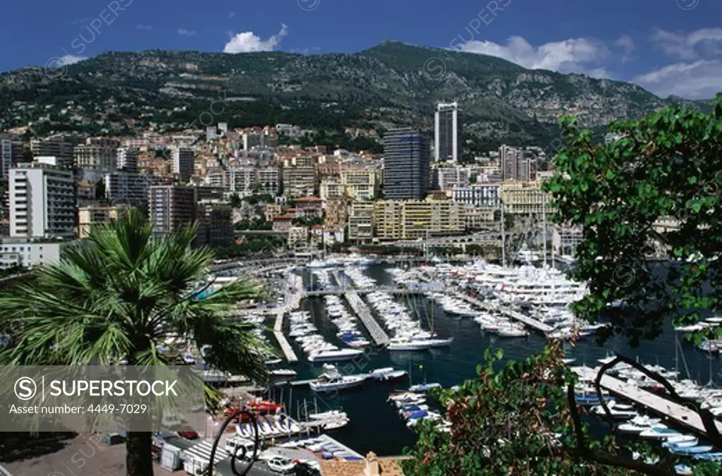 La Condamine with view over the habour, Monaco, Cote d´Azur