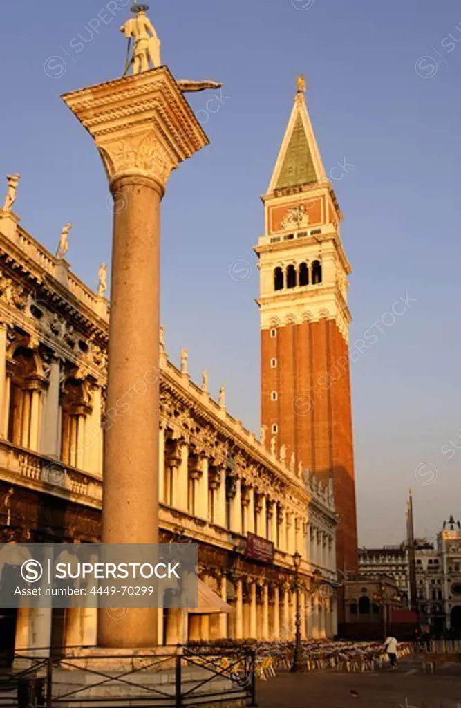 Piazza San Marco and Campanile, Venice, Veneto, Italy