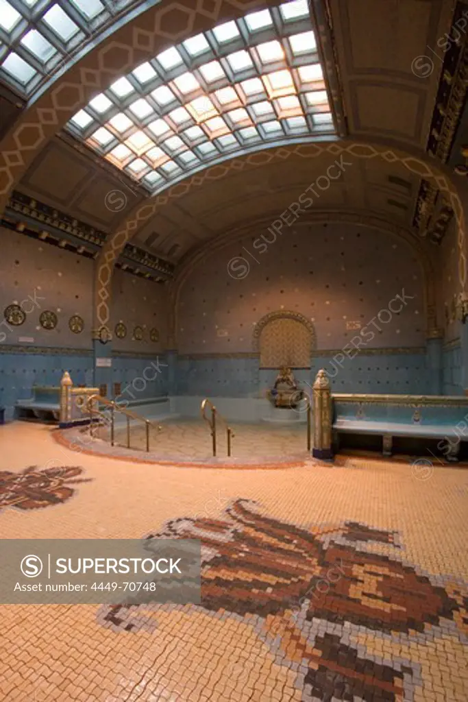 Thermal Pool at Gellert Baths, Buda, Budapest, Hungary
