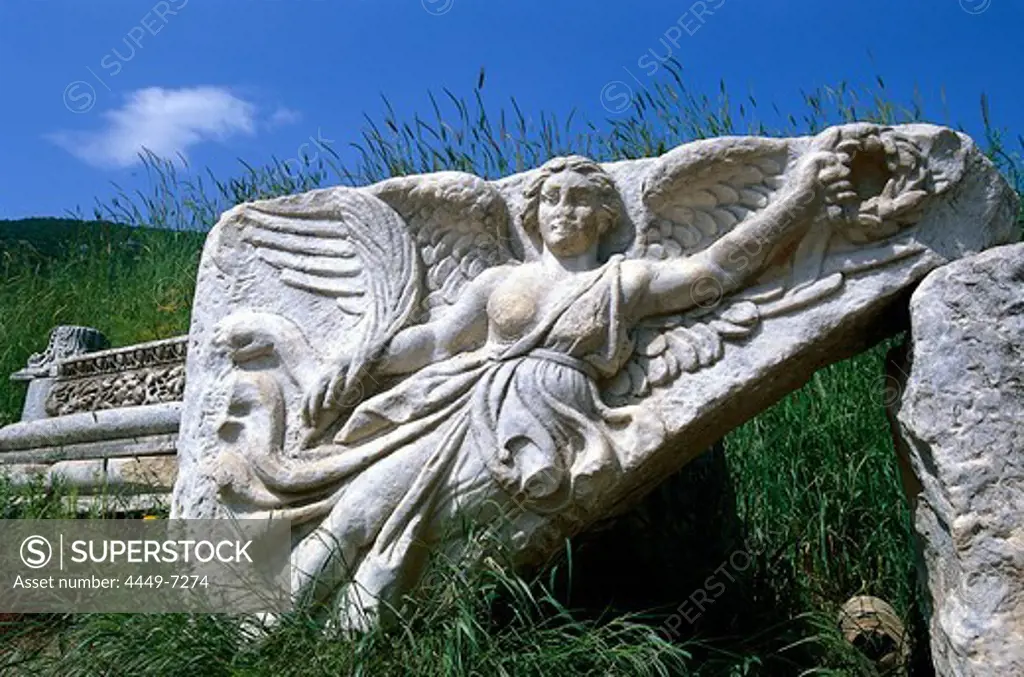 Victory goddess Nike, Ancient city of Ephesus, Turkish Aegean, Turkey