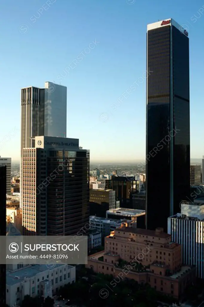 California Trust Tower and AON Tower, Downtown Los Angeles, California, USA, United States of America