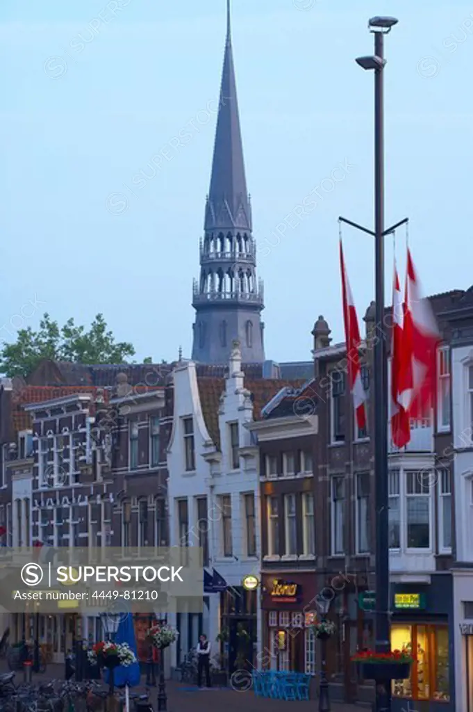 Buildings at the Old Town in the evening, Gouda, Netherlands, Europe