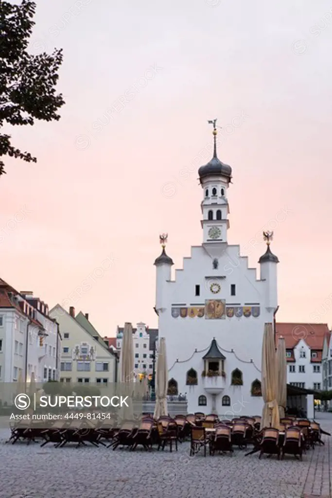 Town Hall, City Hall in the old town of Kempten, Allgaeu, Bavaria, Germany