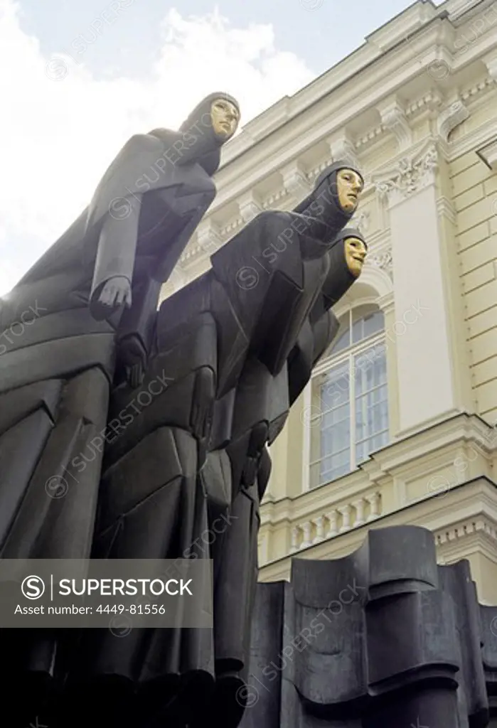 Sculpture of the Feast of the Three Musicians, National Drama Theatre, Vilnius, Lithuania