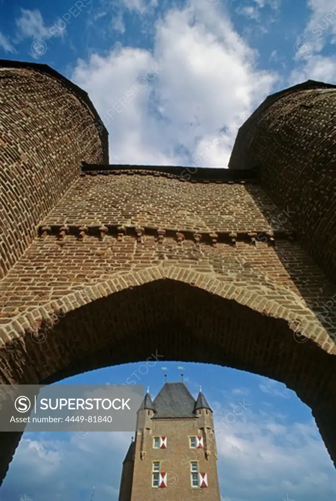 Old city gate in Xanten, Lower Rhine Region, North Rhine-Westphalia, Germany