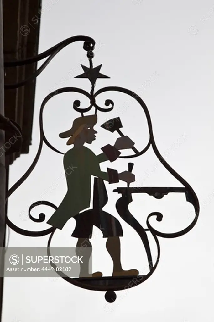 Pentes de la Croix Rousse, handicraftsman sign, Lyon, Rhone Alps, France