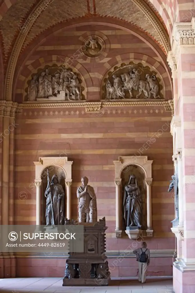 Entrance hall of the Cathedral, Speyer, Rhineland-Palatinate, Germany