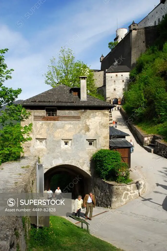 Entrance to Hohensalzburg castle, Salzburg, Salzburg state, Austria