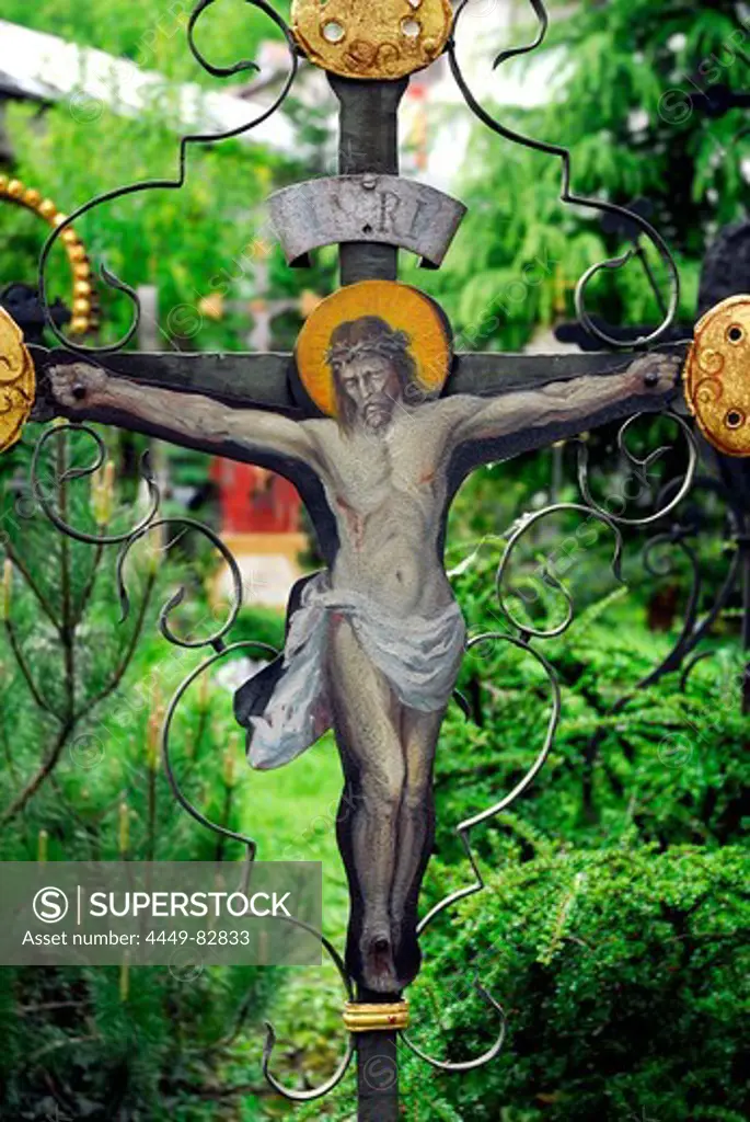 Crucifix, Cemetry St. Peter Abbey, Old Town, Salzburg, Salzburg state, Austria