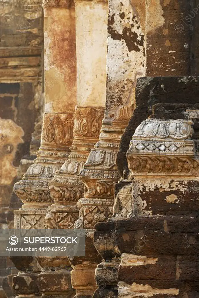 Detail of Wat Phra Si Rattana, Lopburi, Mahatat, Thailand, Asia