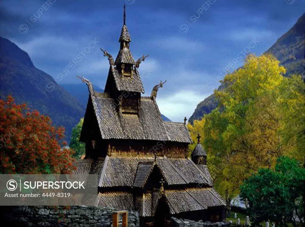 Borgund stavechurch, Borgund, Norway, Scandinavia