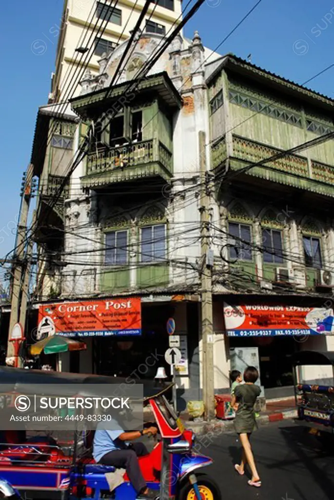 Old house in Chinatown, Samphan Thawong, Samphanthawong district, Bangkok, Krung Thep, Thailand, Asia
