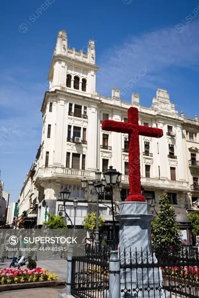Cruz de Mayo at the Plaza de Colon, Cordoba, Province Cordoba, Andalucia, Spain