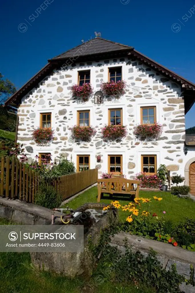 Farmhouse in Steinbloss-style near Hirschbach, Muehlviertel, Upper Austria, Austria