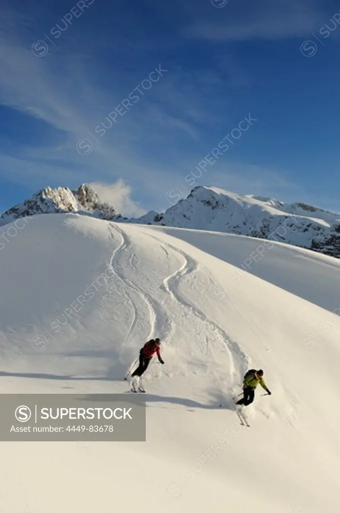 Skitour, Grosser Jaufen, Hohe Gaisl, Pragser Valley, Hochpuster Valley, South Tyrol Italy, model released